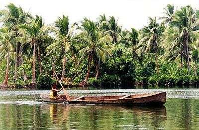 Dugout Canoe in the Rennell Island lagoon, Solomon Islands.