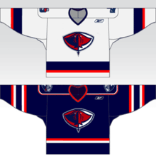 Current Stingrays home and away jerseys.