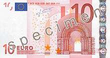 Former 5 euro note (Obverse)