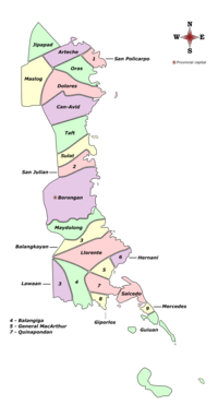 Political divisions of Eastern Samar