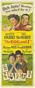 Film poster featuring Betty and Bob, and Ma and Pa Kettle