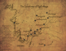 A map showing locations of key character's homes and important events