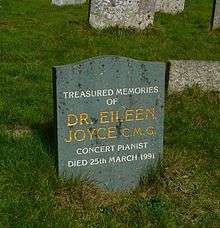 Joyce's gravestone