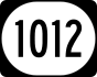 Kentucky Route 1012 marker