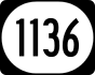 Kentucky Route 1136 marker