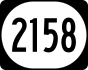 Kentucky Route 2158 marker