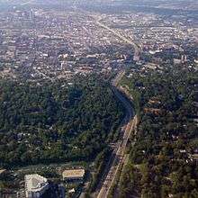 Aerial image of the expressway