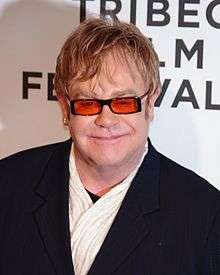 Photo of Elton John attending the Tribeca FIlm Festival in 2011.