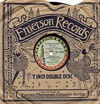 Early 7-inch Emerson Record in its original paper sleeve