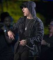 Eminem performing.