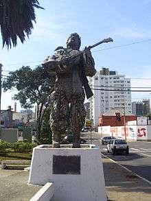 Statue of Teixeirinha in Passo Fundo, Rio Grande do Sul, Brazil.