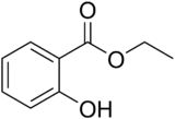 Structural formula of ethyl salicylate