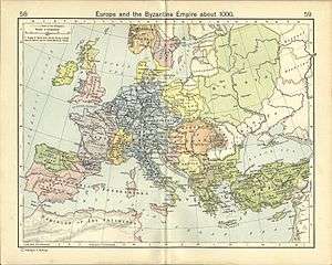 Map of Europe around 1000