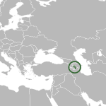 Map showing Nagorno-Karabakh in Azerbaijan