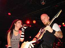 Amy Lee and Ben Moody onstage