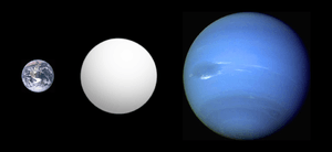 Size comparison of Kepler-10c with Earth and Neptune