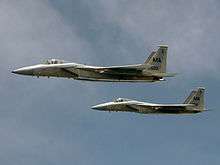 Two jets fly in formation