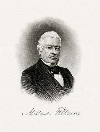 BEP engraved portrait of Fillmore as president
