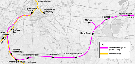 Map of the Fallowfield Loop Line