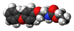 Space-filling model of the fenoxycarb molecule