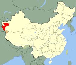 Location of the First East Turkestan Republic in China