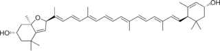 Skeletal formula of flavoxanthin