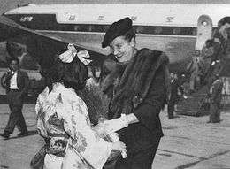 Helen Traubel in Chitose Air Base, 1952.