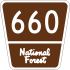 Forest Route 660 marker
