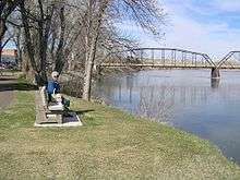 Missouri River as seen from historic district in Fort Benton