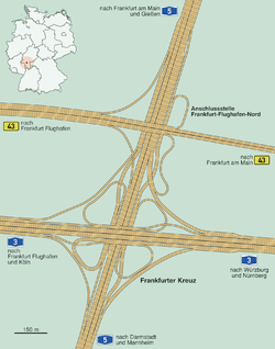 Frankfurter Kreuz map
