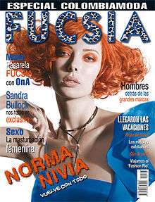 Front cover of issue 106 of Fucsia featuring model Norma Nivia.