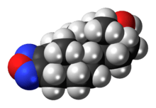 Space-filling model of the furazabol molecule