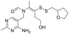 Skeletal formula of fursultiamine