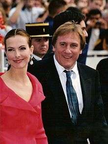 Depardieu with Carole Bouquet at the 2001 Cannes Film Festival.