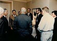 Ronald Reagan and advisers at Williamsburg