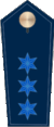 Blue epaulette with 3 light blue stars