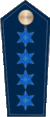 Blue epaulette with 4 light blue stars