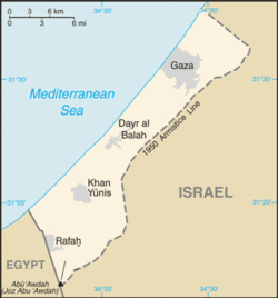 Gaza Strip after 1950 Armistice.