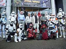 Entrance of the 2010 convention with Julian Glover, Kenneth Colley, Richard LeParmentier and the 501st Legion