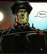 General Zod in military-style uniform