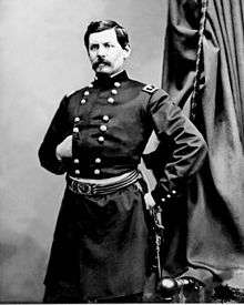 Major General George McClellan standing for an 1861 portrait