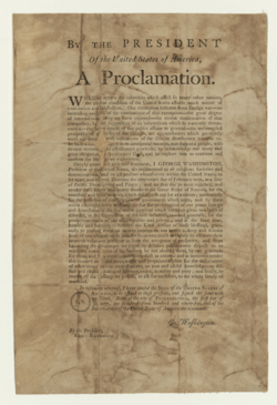 George Washington's 1795 Thanksgiving Day Proclamation