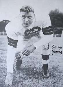 A publicity photo of Young in a Cleveland Browns uniform