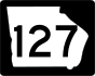 State Route 127 marker