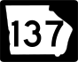 State Route 137 marker