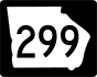 State Route 299 marker