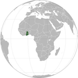 Location of  Ghana  (dark green)