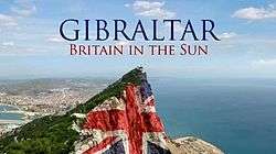 Series title over an image of Gibraltar and the union flag