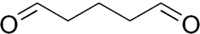 Skeletal formula of glutaraldehyde