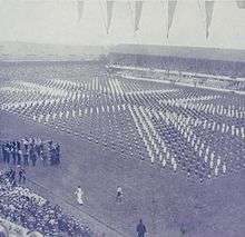 Photograph of ceremony at Goodison Park